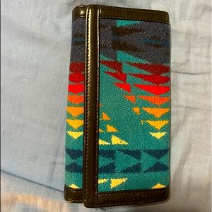 Western Aztec trifold womens wallet